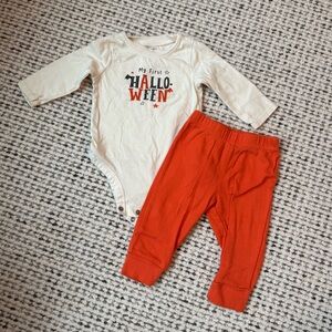 Carter's Cream and Orange Halloween Outfit